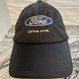 Ford Logo Hat One Size Fits All Black VelcroStrap Black Drive One